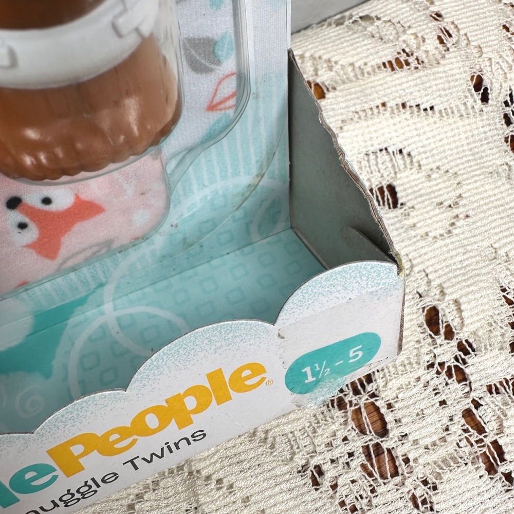 Fisher Price Little People Snuggle Twins Baby Figures Fox Blankets GKP69 New - Picture 4 of 6
